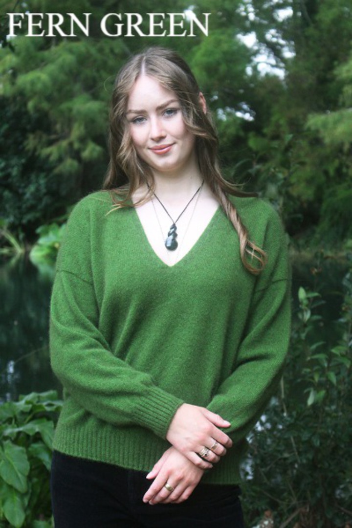 Lothlorian Merino Possum Cavern V Neck Jumper image 2